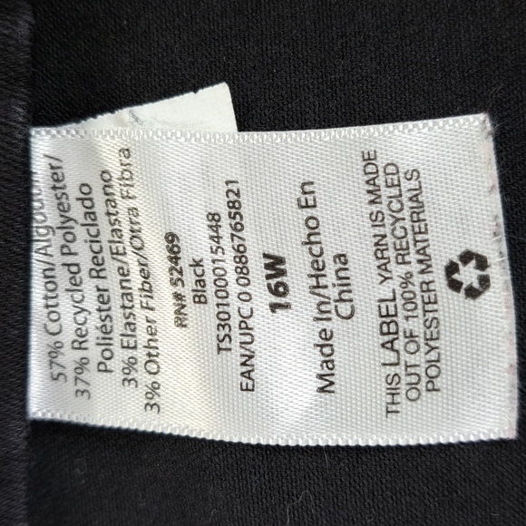 Terra & Sky Skinny Faded Black Jeans Size 16W - Picture 13 of 14